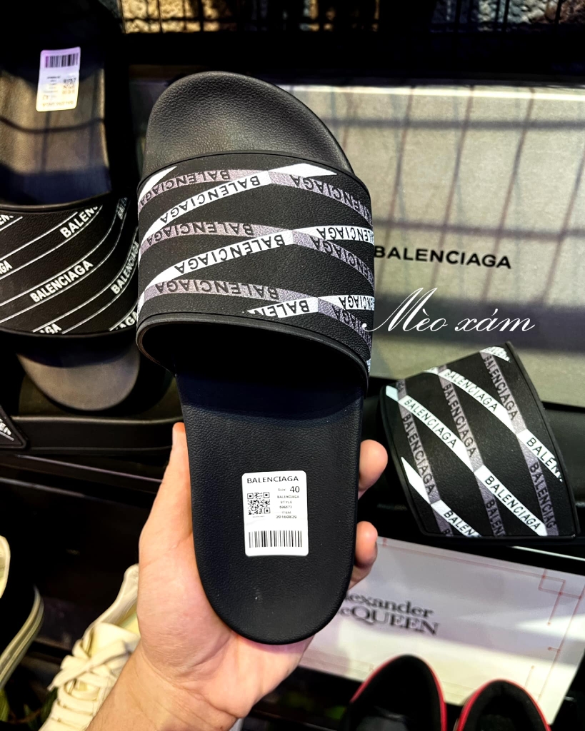 Dép Balenciaga nam màu trắng chữ đen DBL03 siêu cấp K2Store #20 Dép Balenciaga nam màu trắng chữ đen DBL03 siêu cấp K2Store