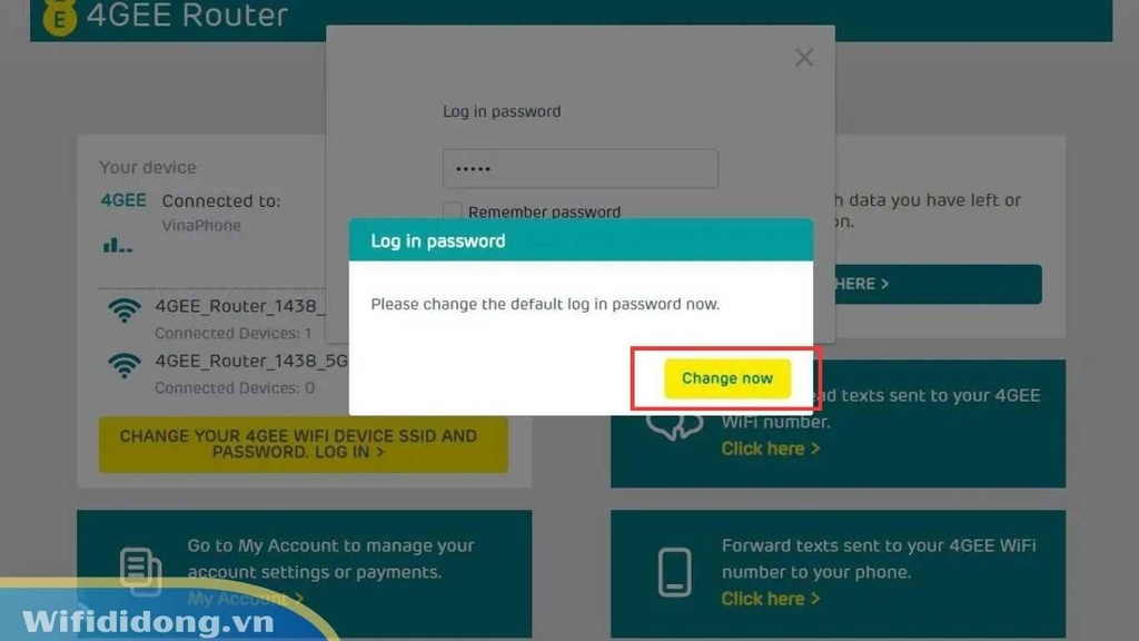 Hướng Dẫn Cài Đặt Tên & Mật Khẩu WiFi Alcatel EE70, EE120 Chi Tiết