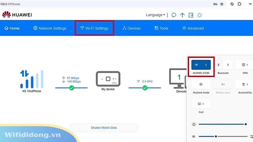 Hướng Dẫn Kích Hoạt và Sử Dụng Bộ Phát WiFi Di Động 4G Huawei E5586