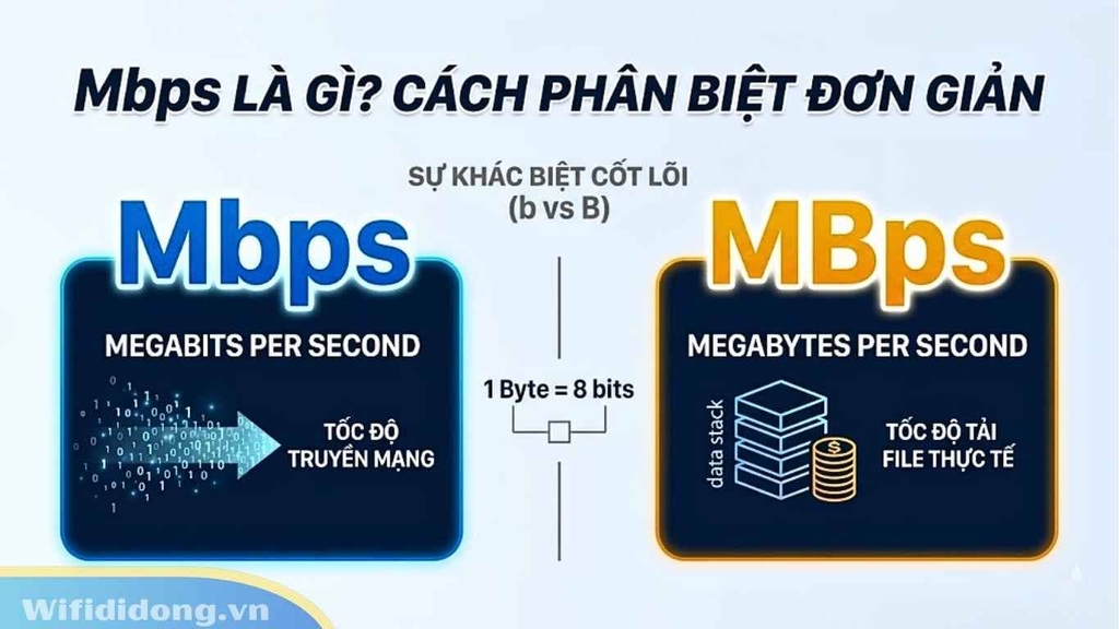 Mbps là gì? Cách phân biệt Mbps và MBps cực đơn giản
