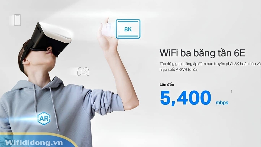 TP-Link Deco XE75 có tổng tốc độ truyền tải 5.4Gbps