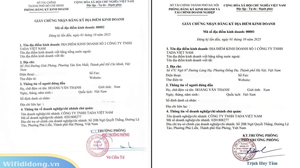 Ảnh giấy phép đăng ký kinh doanh