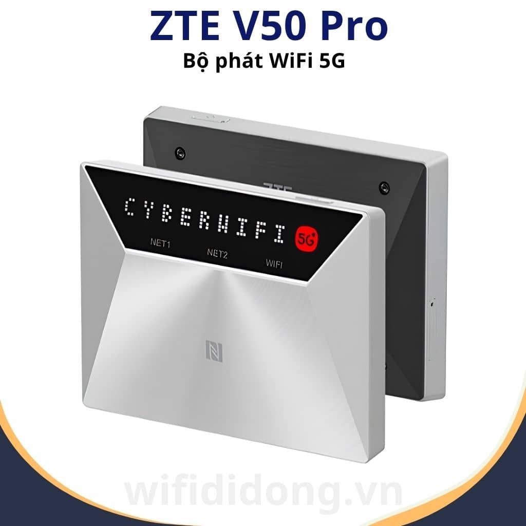 Bộ phát WiFi 5G ZTE V50 Pro | Router WiFi 5G WiFi 5, Tốc độ 1.83Gbps, Hỗ trợ 10 thiết bị, Thiết kế siêu nhỏ gọn | Hàng chính hãng