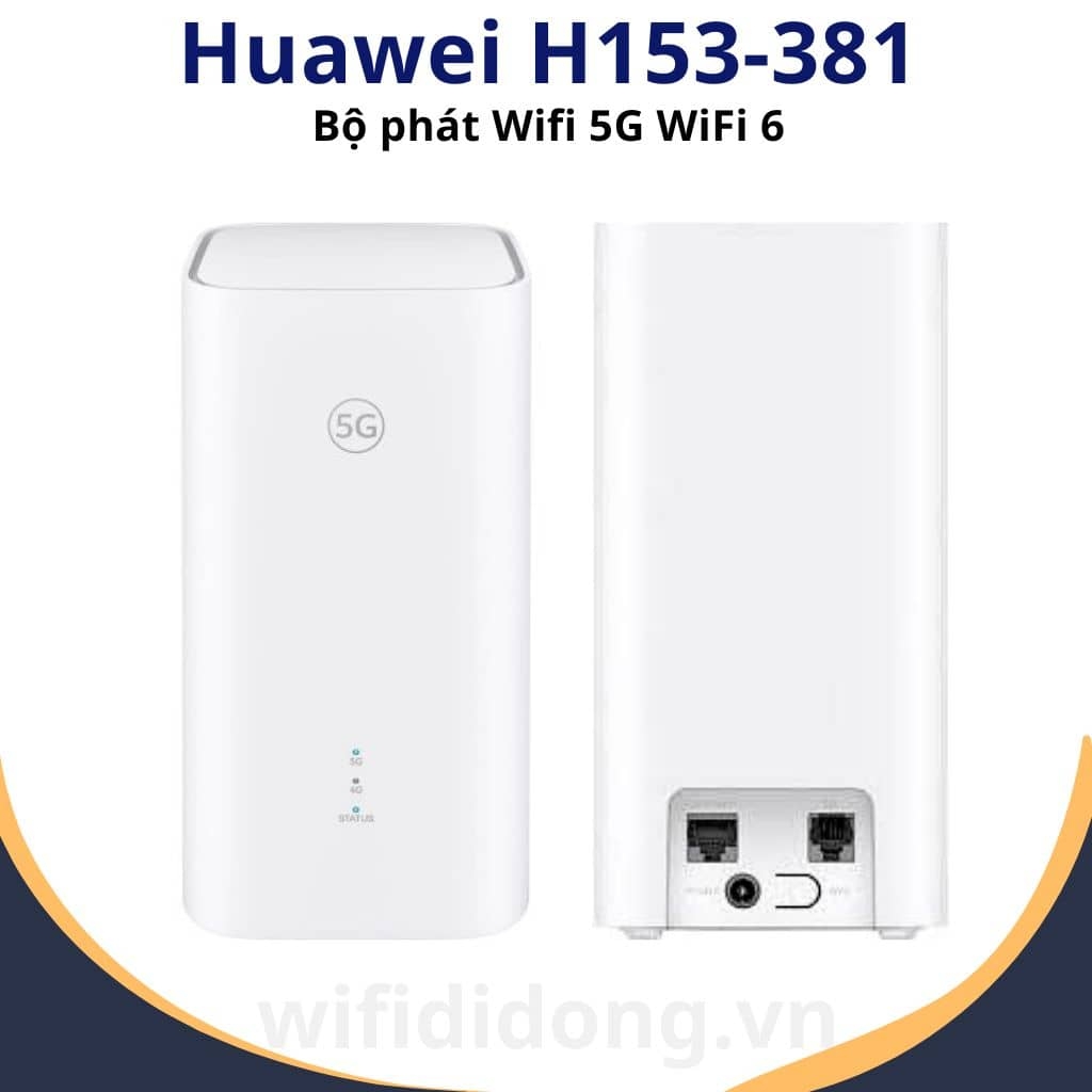 Huawei H153-381 | Bộ phát WiFi 5G Wi-Fi 6 AX3000, tốc độ 3.6Gbps, kết nối 128 thiết bị | Hàng chính hãng