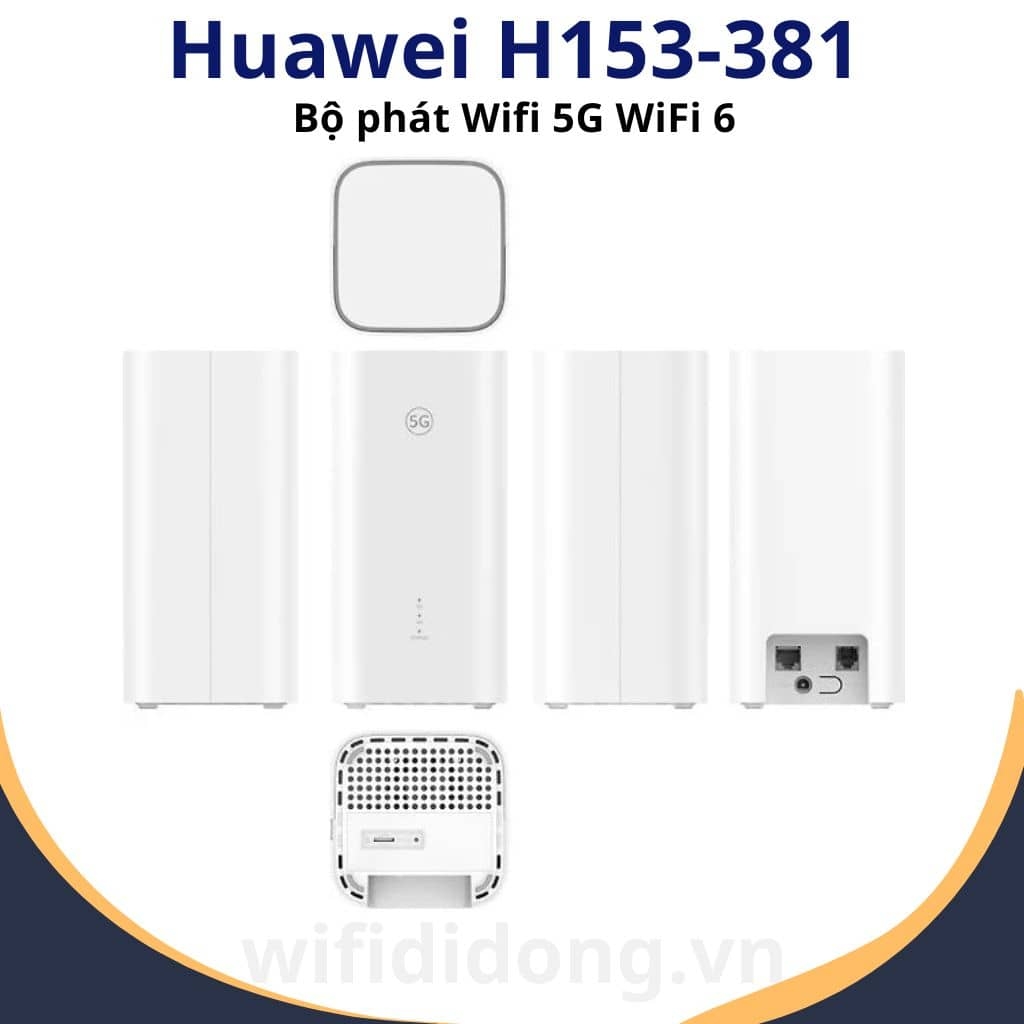 Huawei H153-381 | Bộ phát WiFi 5G Wi-Fi 6 AX3000, tốc độ 3.6Gbps, kết nối 128 thiết bị | Hàng chính hãng