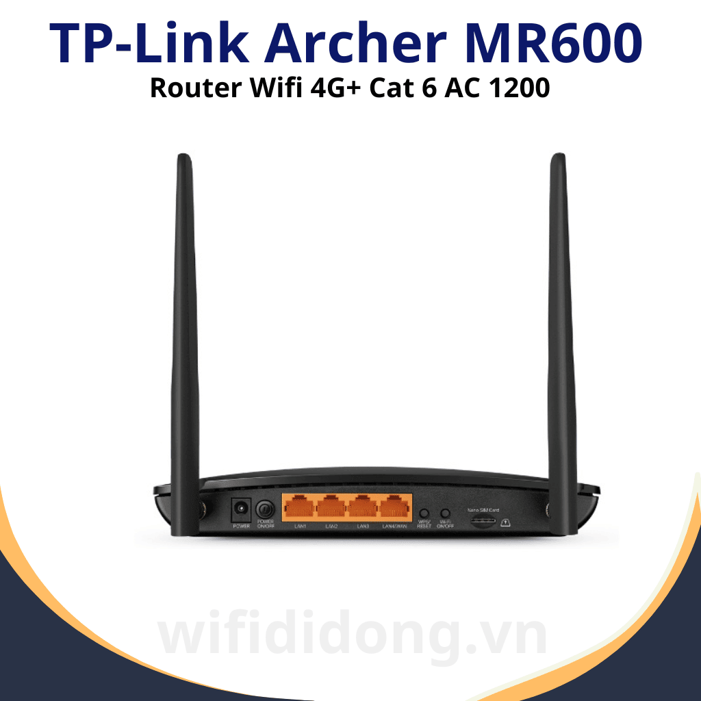 TP-Link Archer MR600 | Router Wifi 4G+ Cat 6 AC 1200, Full Gagibit, Băng Tần Kép, Tốc Độ 300Mbps| Bảo hành 12 tháng