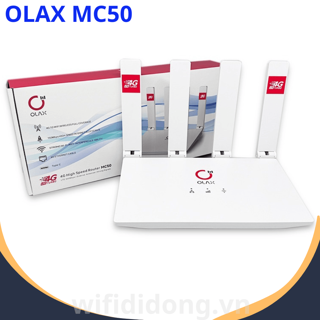 Olax MC50 | Router WiFi 4G LTE Turbo, Tốc Độ 150Mbps, Kết Nối 10 Thiết Bị | Bảo Hành 12 Tháng 1 Đổi 1