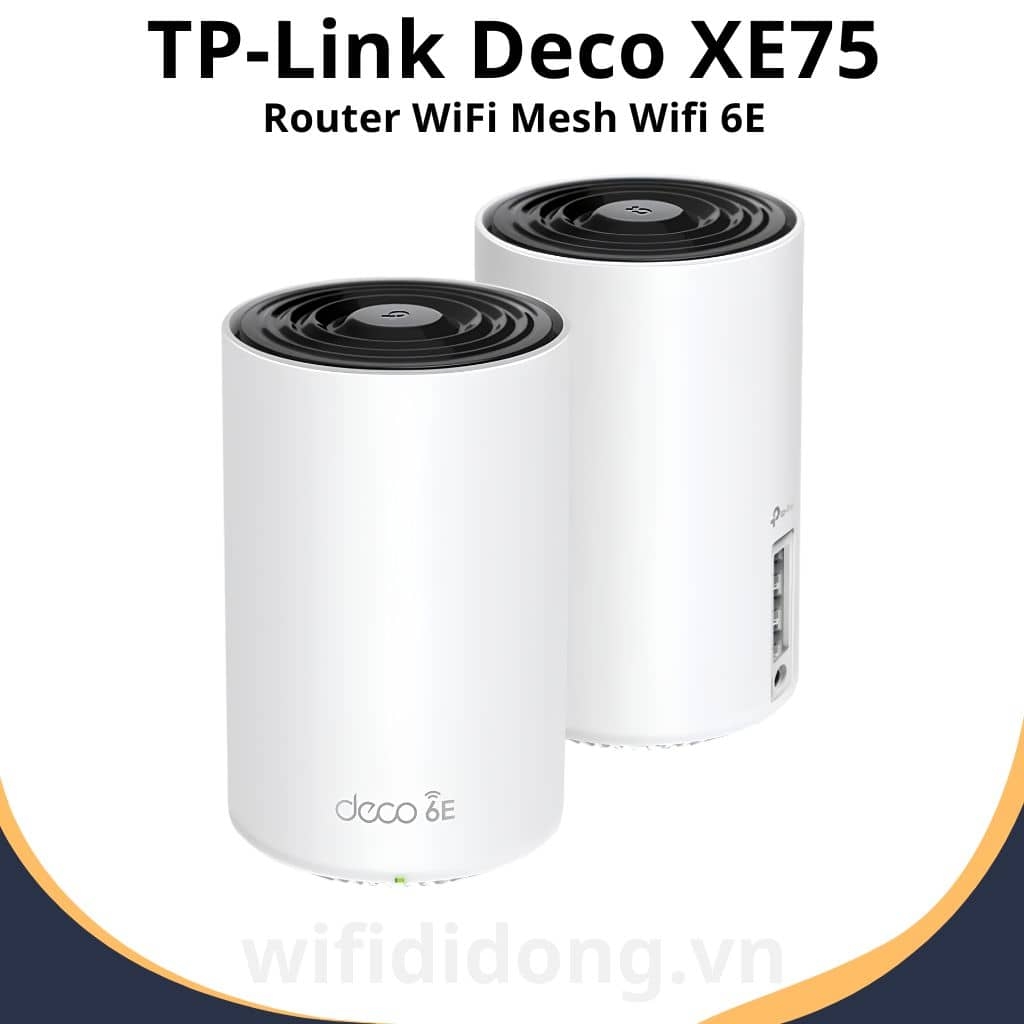 Router WiFi Mesh TP-Link Deco XE75 | WiFi 6E AXE5400 Tốc độ 5.4Gbps, 3 băng tần, Phủ sóng toàn nhà | Hàng chính hãng