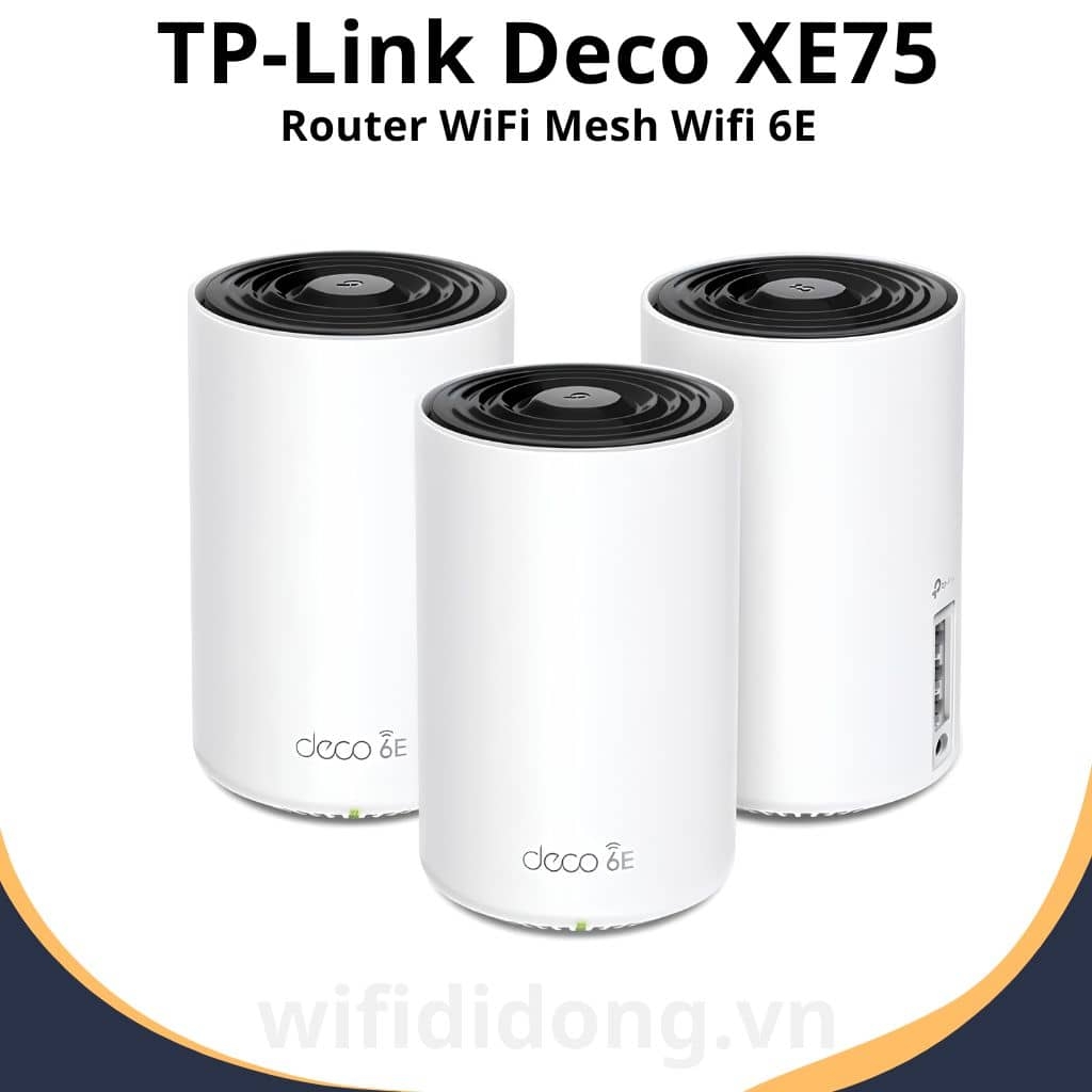 Router WiFi Mesh TP-Link Deco XE75 | WiFi 6E AXE5400 Tốc độ 5.4Gbps, 3 băng tần, Phủ sóng toàn nhà | Hàng chính hãng