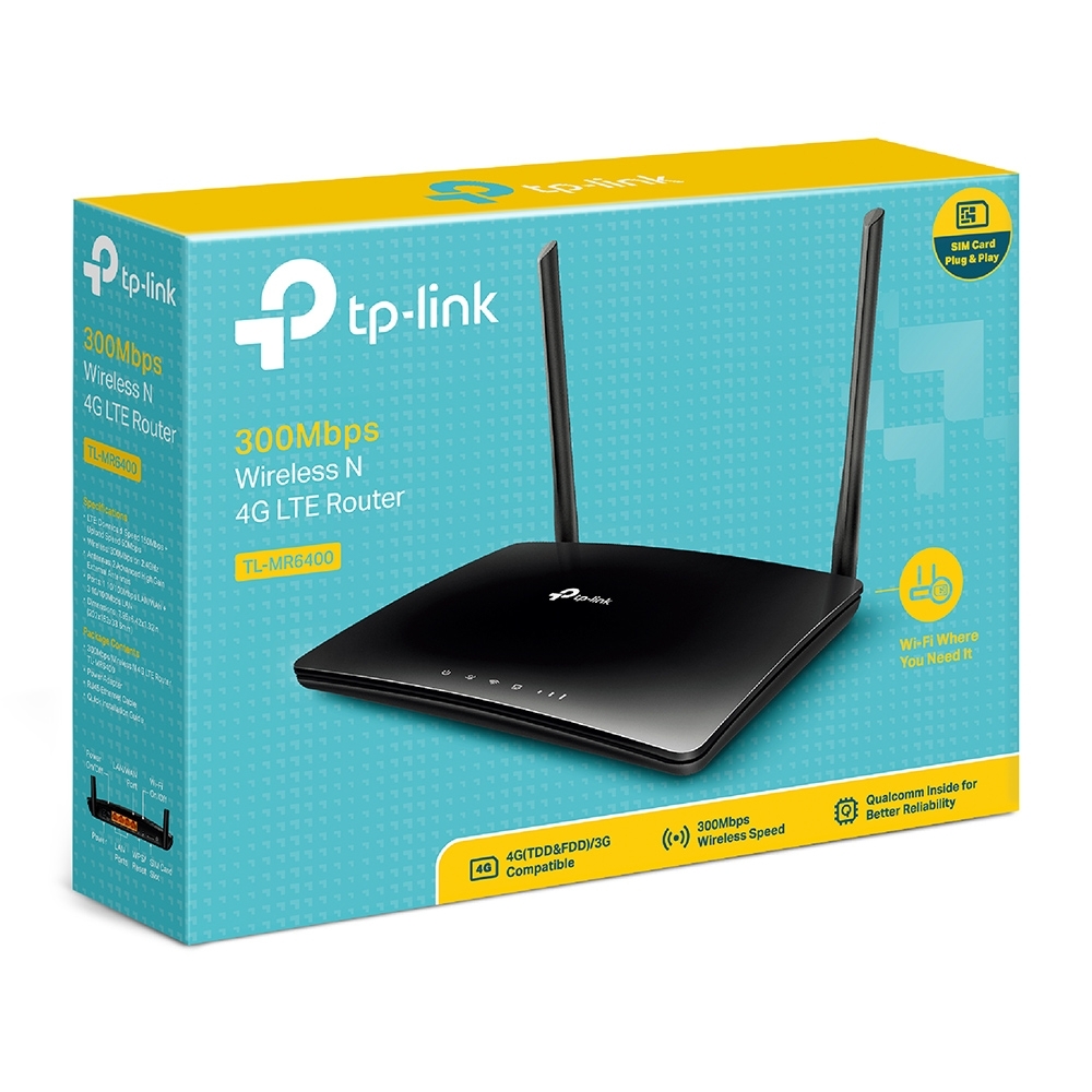 TP-Link MR6400 | Router Wi-Fi Di Động 4G LTE 150Mbps, Wifi 300Mbps | Chính Hãng Bảo Hành 24 Tháng 1 Đổi 1
