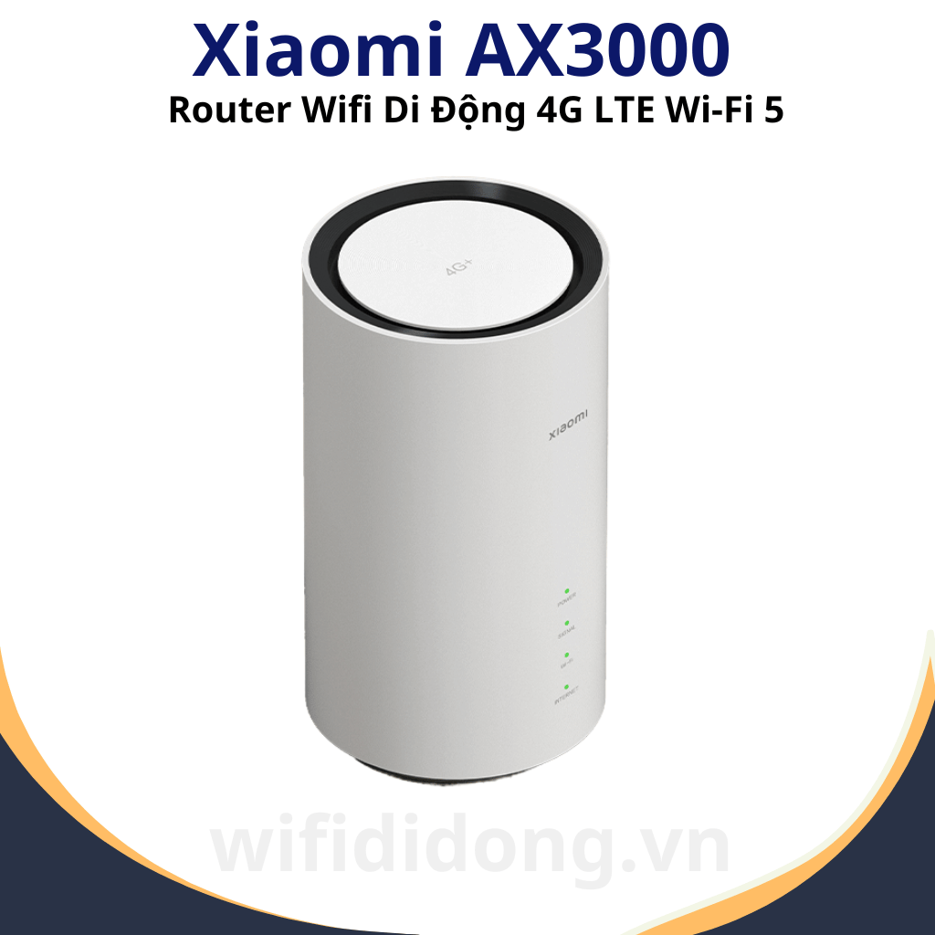 Xiaomi AX3000 Cat 12 | Router Wifi Di Động 4G LTE Wifi 6, Băng Tần Kép, Tốc Độ 600Mbps | Bảo hành 12 tháng 1 đổi 1