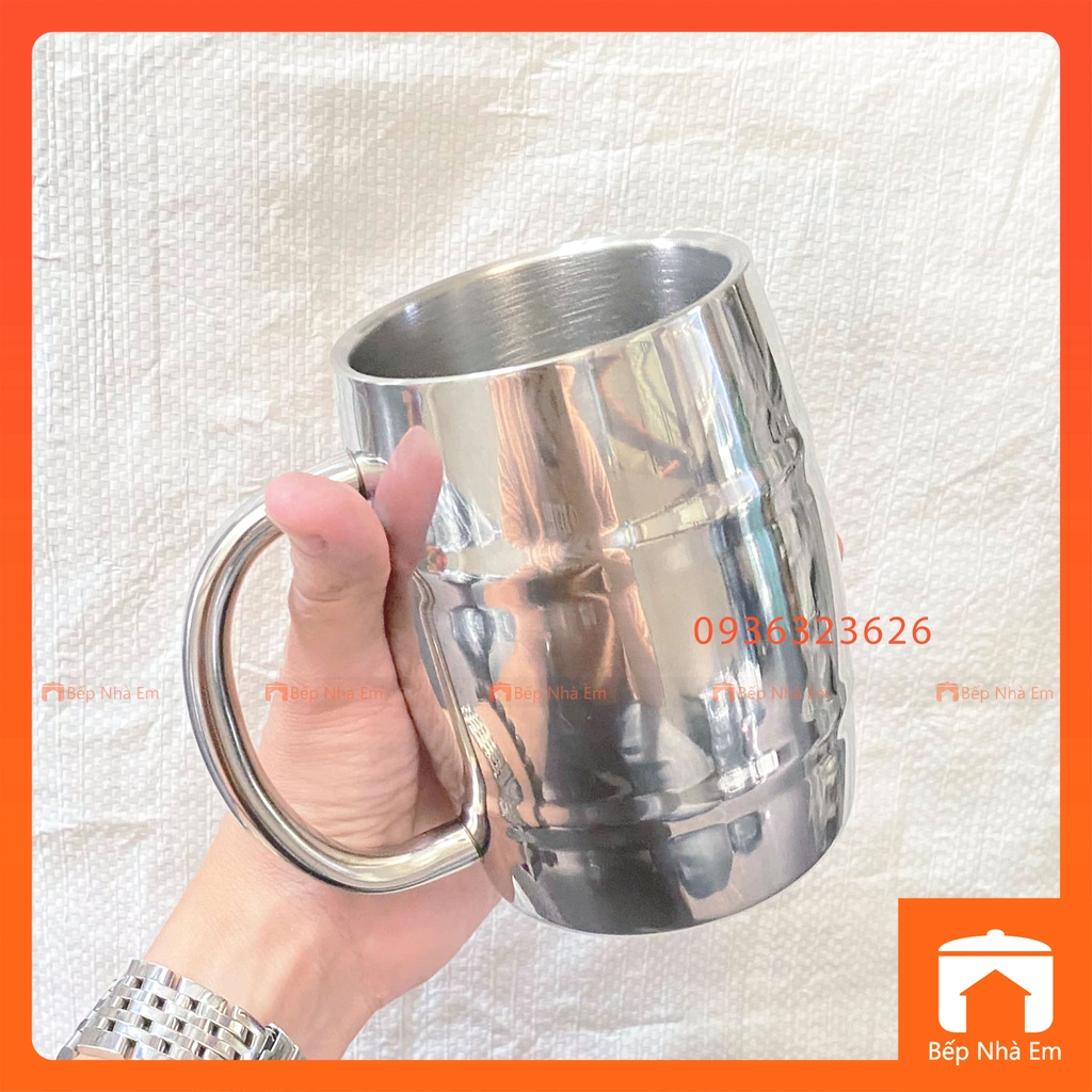 Ca Inox 304 2 Lớp Cách Nhiệt 500ml - Ca Trúc Inox 304 2 Lớp- Hàng Cao ...