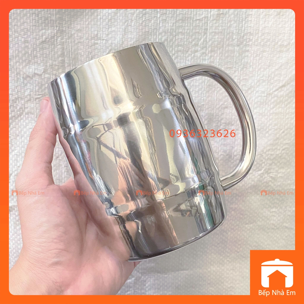 Ca Inox 304 2 Lớp Cách Nhiệt 500ml - Ca Trúc Inox 304 2 Lớp- Hàng Cao ...