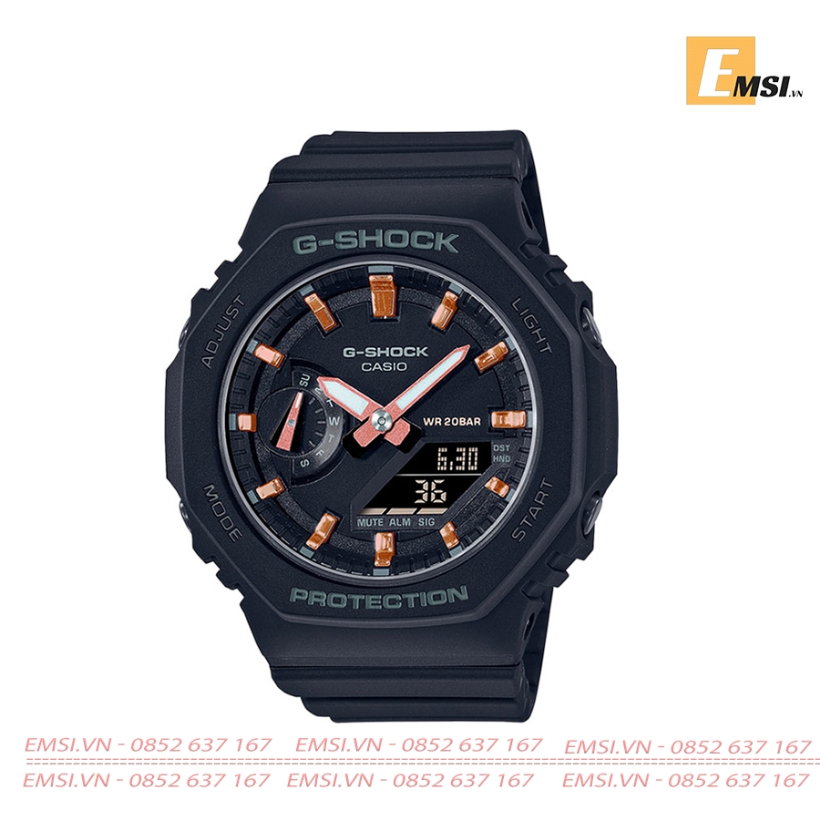 GMA-S2100-1A | Đồng Hồ Casio | G-Shock | Nữ | Dây Nhựa Màu Đen | Cấu Trúc Lõi Carbon | Chống Nước WR20BAR - Emsi.vn