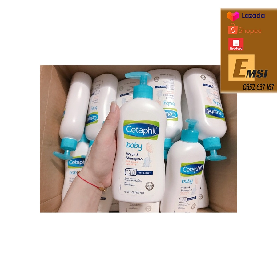 Sữa Tắm Gội 2 Trong 1 Cetaphil Dịu Nhẹ Cho Bé 399ml ( Loại vòi tiện dụng )