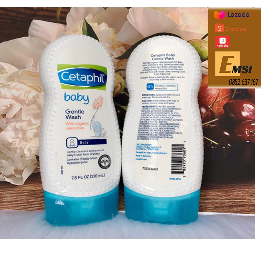 Sữa Tắm Gội Toàn Thân 2 in 1 Cho Bé Cetaphil Baby 230ml
