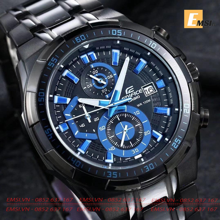 Casio Edifice EFR-539BK-1A2 - Đồng Hồ Nam - Pin / Quartz - Kính Khoáng - Size Mặt 49.5mm EMSI.VN