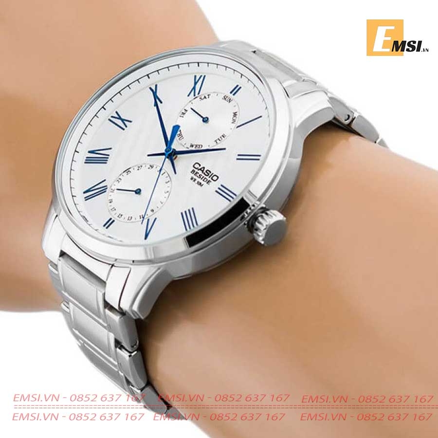 Đồng hồ Nam CASIO BESIDE BEM-313D-7AV - - Nam - Quartz (Pin)