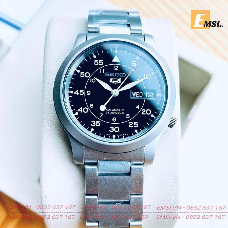 Seiko SNK809K1 - Đồng Hồ Nam - Máy Cơ / Automatic - Size Mặt 37mm - Hardlex Crystal EMSI.VN