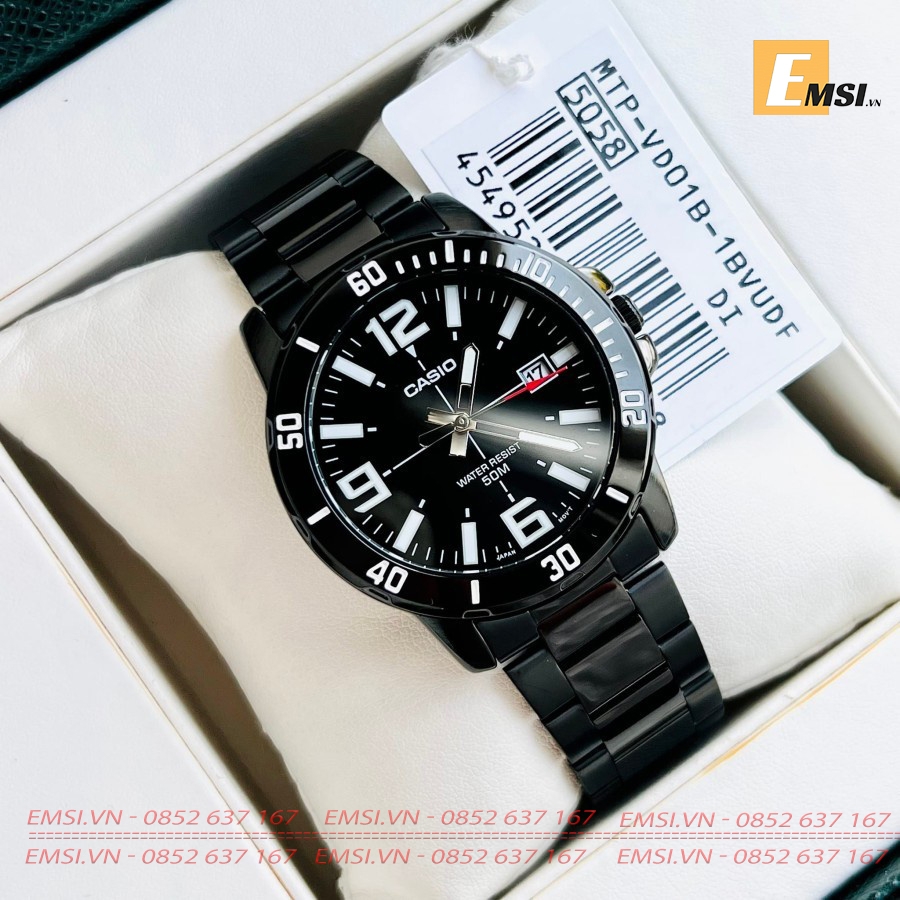 Casio MTP-VD01B-1B - Đồng Hồ Nam - Pin / Quartz - Kính Khoáng - Size Mặt 45mm EMSI.VN