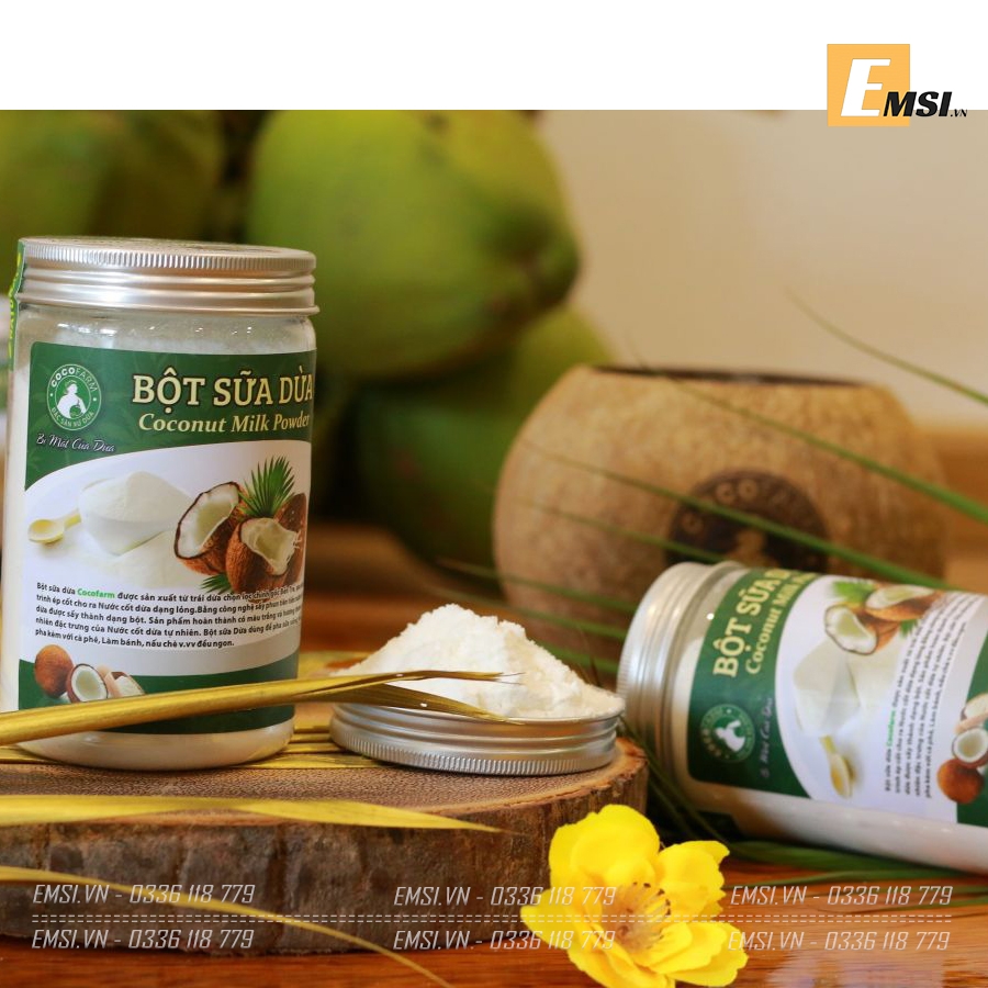 Đặc sản: Bột sữa dừa cô đặc nguyên chất không đường hủ 200gr