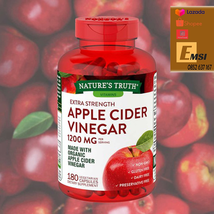 Nature’s Truth Viên Uống Giấm Táo Apple Cider Vinegar 1200mg 180 Viên