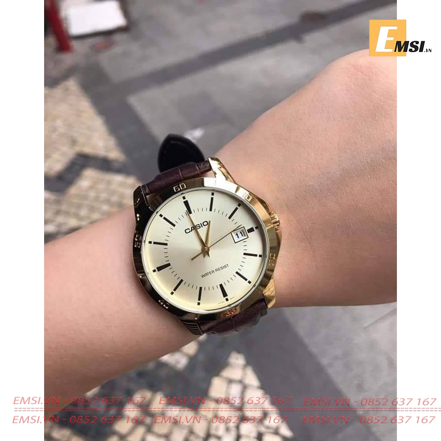 Casio MTP-V004GL-9A - Đồng hồ nam - Pin / Quartz - Size mặt 41.5mm - Kính khoáng EMSI.VN