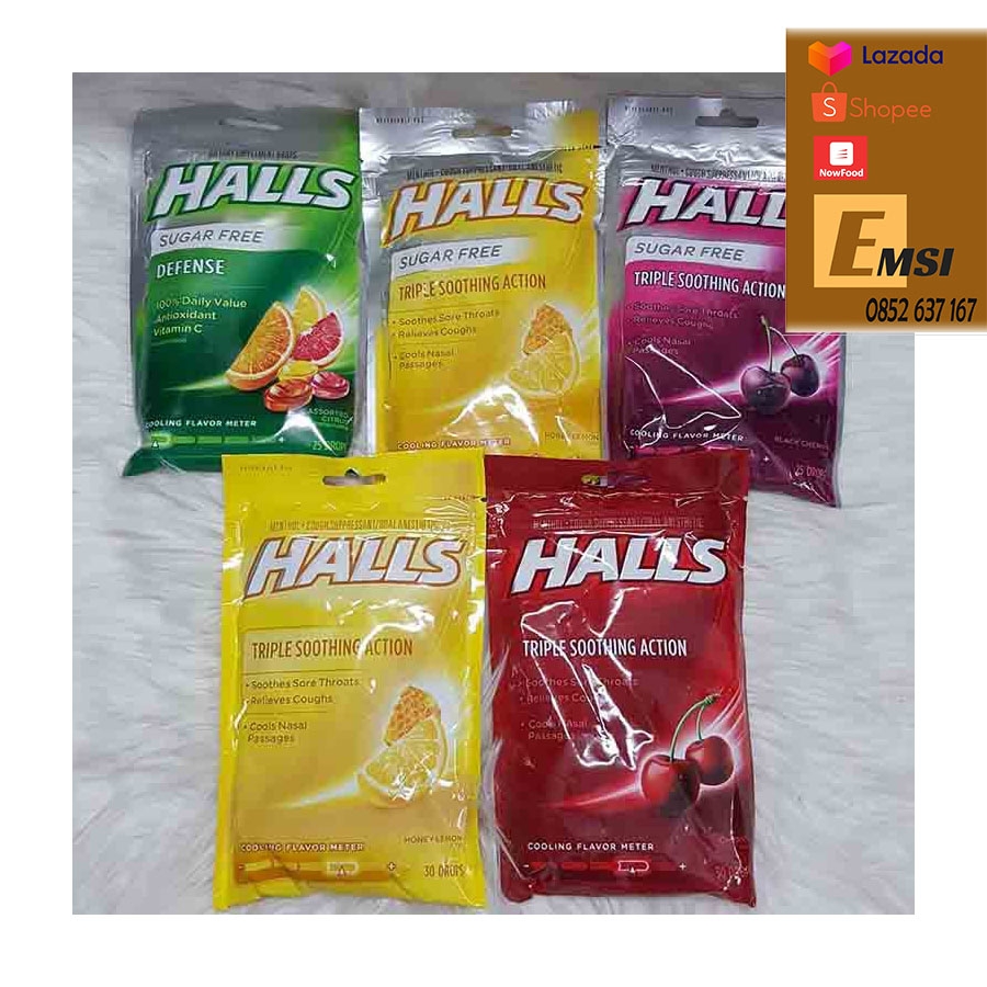 Kẹo Ngậm Trị Ho Halls Sugar Free 70 Viên Của Mỹ