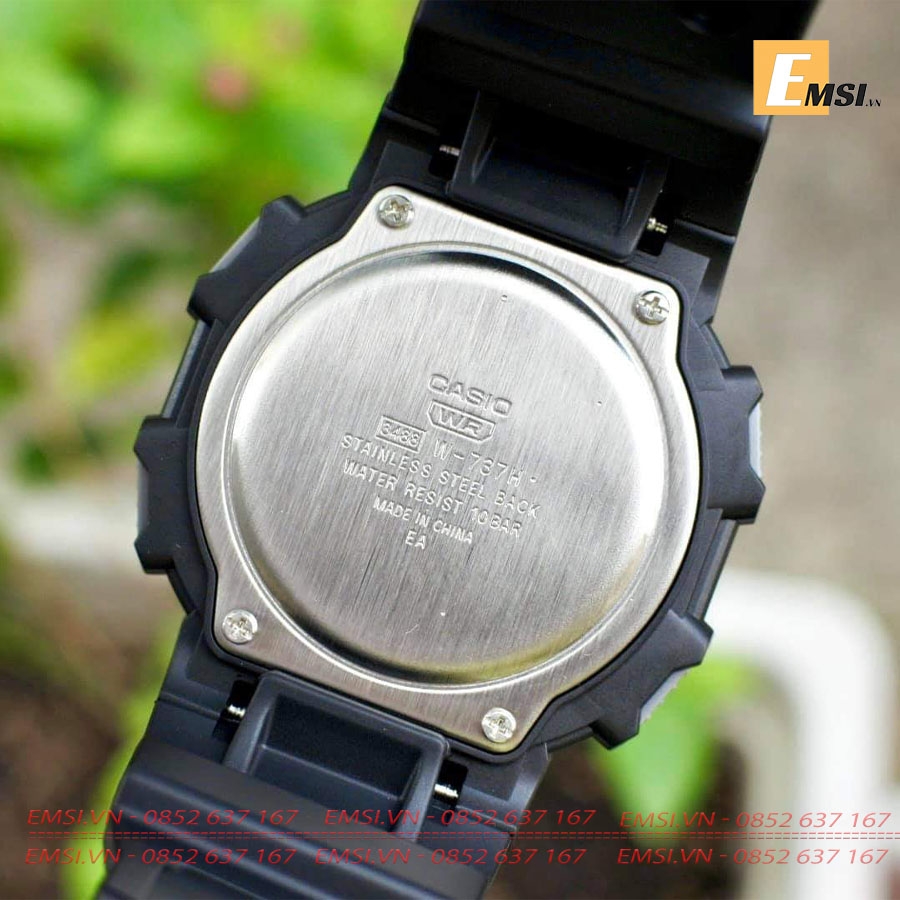 Casio W-737H-1AVDF - Đồng Hồ Nam - Điện Tử - Kính Nhựa - Size Mặt 45.7mm EMSI.VN