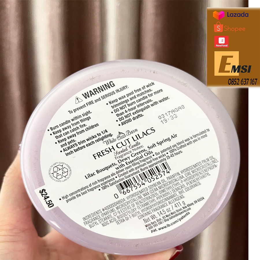 Nến thơm 3 tim BATH & BODY WORKS 500g của Mỹ