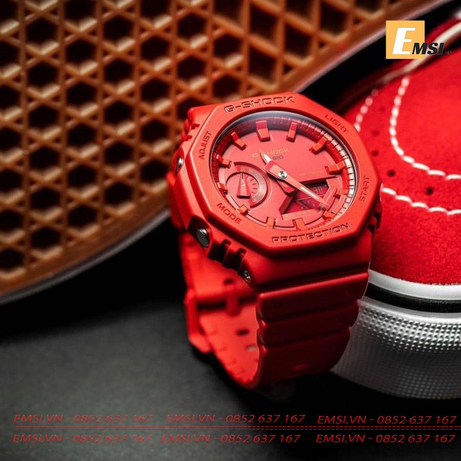 G-Shock GA-2100-4ADR - Đồng Hồ Nam - Điện Tử - Kính Khoáng - Size Mặt 45.4mm - Bảo Hành 5 Năm - Chính Hãng