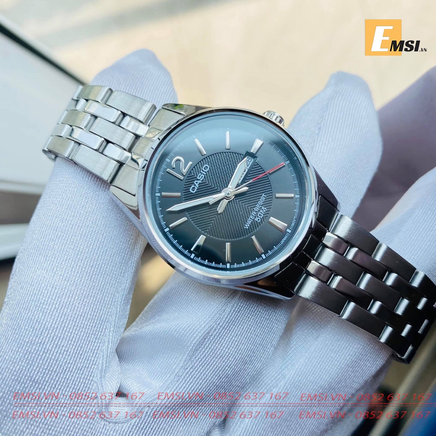 Đồng Hồ Casio Cặp Đôi MTP-1335D-1AVDF & LTP-1335D-1AVDF Dây Kim Loại, Size mặt Nam 41,5mm & 30mm EMSI.VN
