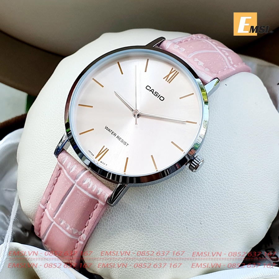 Đồng Hồ Casio Cặp Đôi MTP-VT01L-1BUDF & LTP-VT01L-4BUDF Size nữ 34mm, Size nam 40mm EMSI.VN