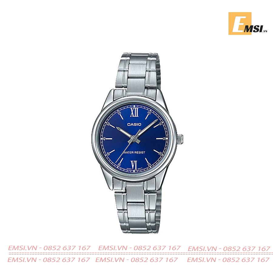 Đồng Hồ Casio Cặp Đôi MTP-V005D-2B5 & LTP-V005D-2B2 size mặt  40 & 28mm EMSI.VN