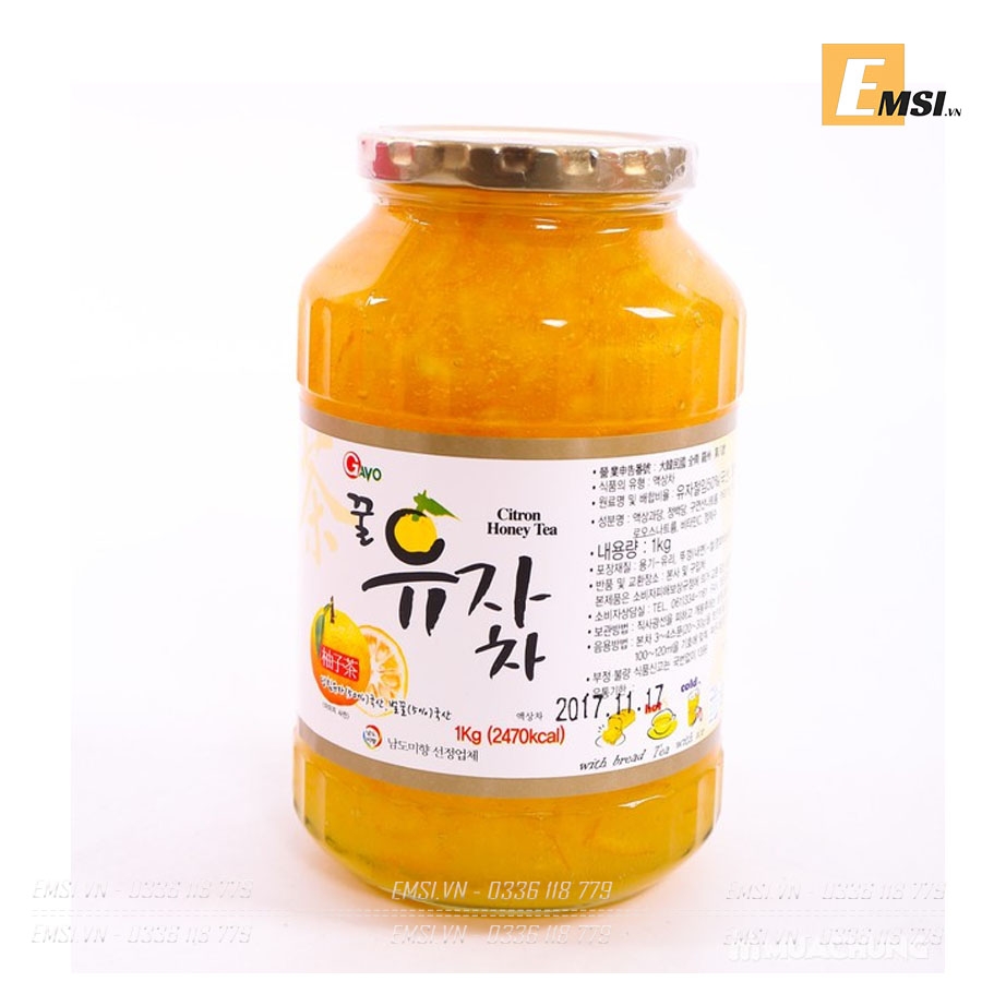 Chanh đào mật ong Hàn Quốc hũ 1kg