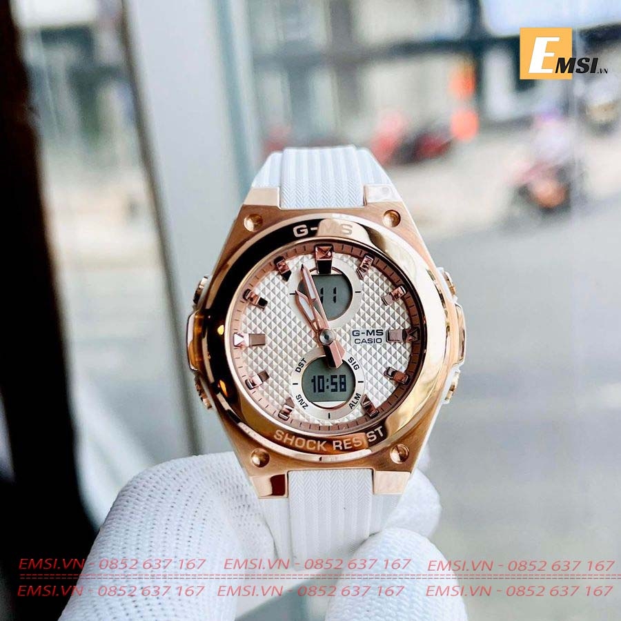 Casio MSG-C100G-7ADR - Kính khoáng - Đồng hồ nữ - Điện Tử - Size mặt 40.5mm EMSI.VN