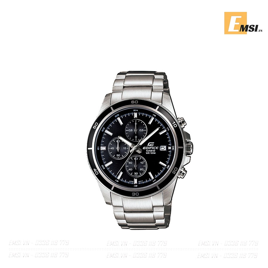 Đồng hồ Nam Casio Edifice EFR-526D-1AV -  Dây kim loại - Mặt đen Viền đen