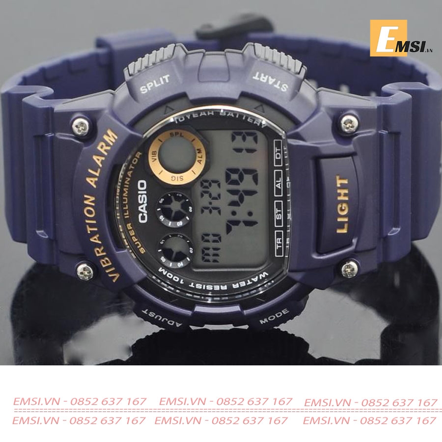 Casio W-735H-2AVDF - Đồng Hồ Nam - Điện Tử - Kính Nhựa - Size Mặt 47mm EMSI.VN