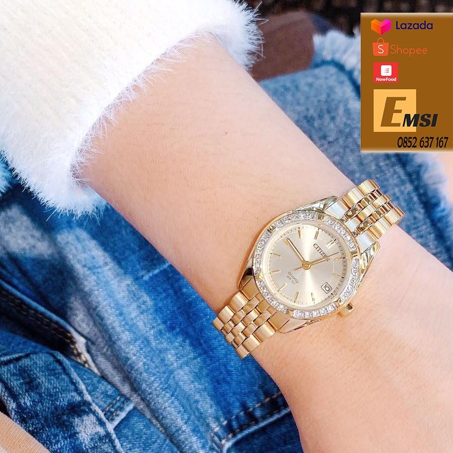 Citizen EU6062-50D - Đồng hồ nữ - Pin / Quartz - Size mặt 26mm - Kính khoáng - Bảo Hành 5 Năm - Chính Hãng