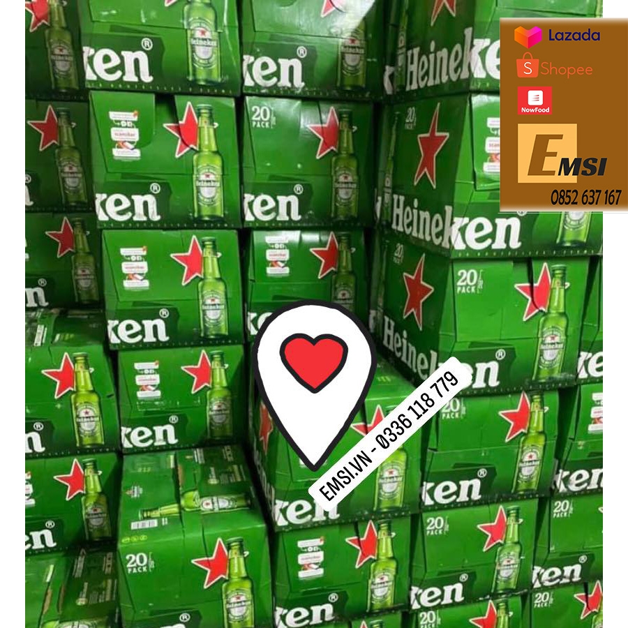 Bia Heineken Pháp 5%-chai 250 ml [Thùng 20 chai]