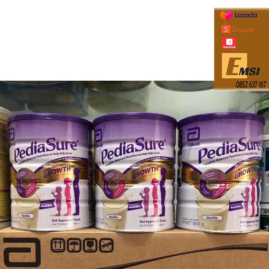 Sữa PediaSure nắp tím Úc 850g