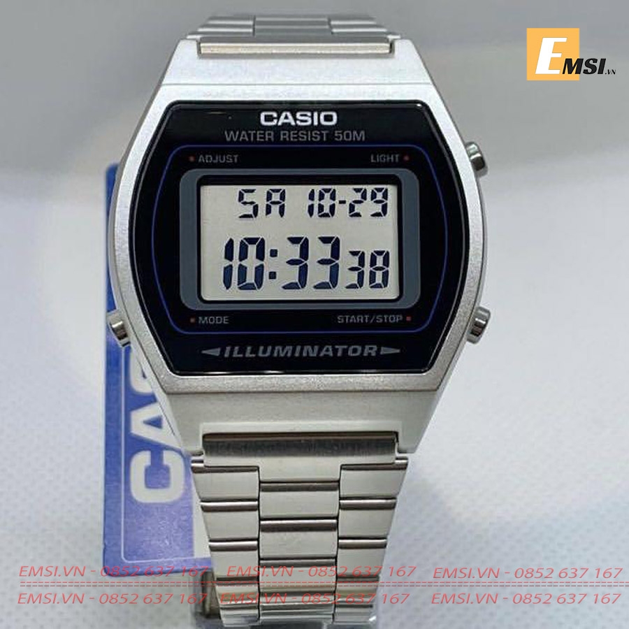 Casio B640WD-1A - Đồng Hồ Unisex - Điện Tử - Kính Nhựa - Size Mặt 35mm EMSI.VN