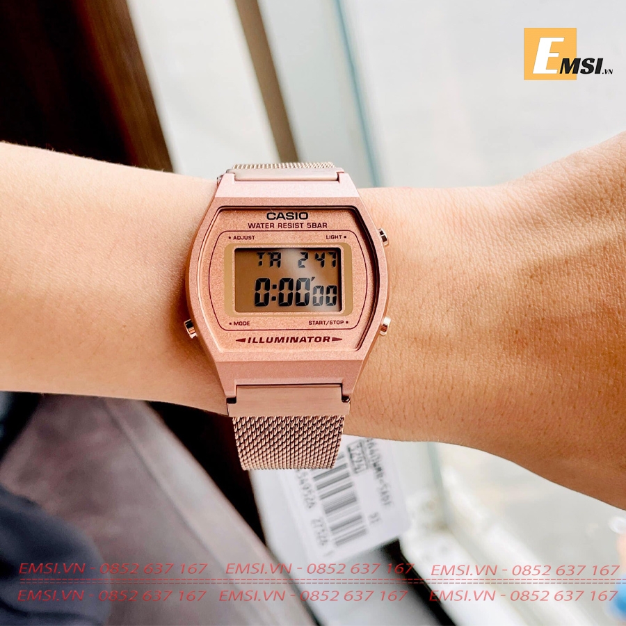 Casio B640WMR-5A - Đồng Hồ Nữ - Điện Tử - Kính Nhựa - Size Mặt 35mm EMSI.VN