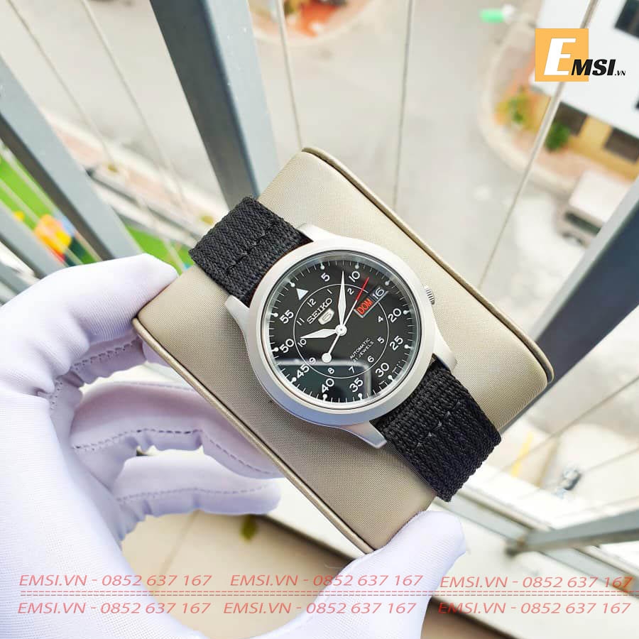 Seiko 5 SNK809K2 - Đồng Hồ Nam - Máy Cơ / Automatic - Size Mặt 37mm - Kính Khoáng EMSI.VN