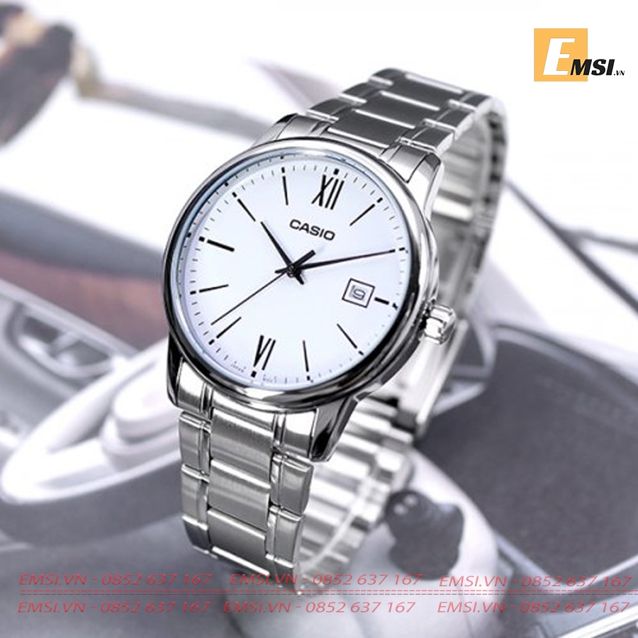 Đồng Hồ Casio Cặp Đôi MTP-V002D-7B3 & LTP-V002D-7B3 nam size 37mm, đồng hồ Casio nữ size 25mm EMSI.VN