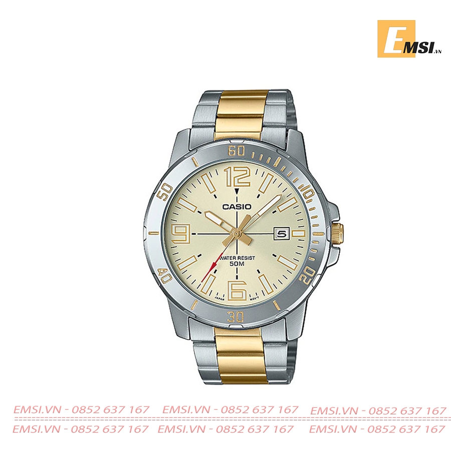 Casio MTP-VD01SG-9B - Đồng Hồ Nam - Pin / Quartz - Kính Khoáng - Size Mặt 45mm EMSI.VN