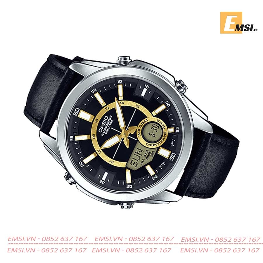 Casio AMW-810L-1A - Đồng Hồ Nam - Pin / Quartz - Kính Khoáng - Size Mặt 46.6mm - Bảo Hành 5 Năm - Chính Hãng - Emsi.vn