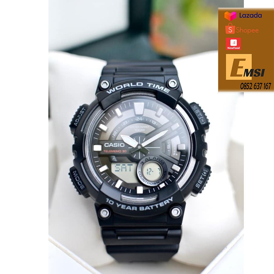 Đồng hồ Casio Nam AEQ-110W-1A - Emsi.vn