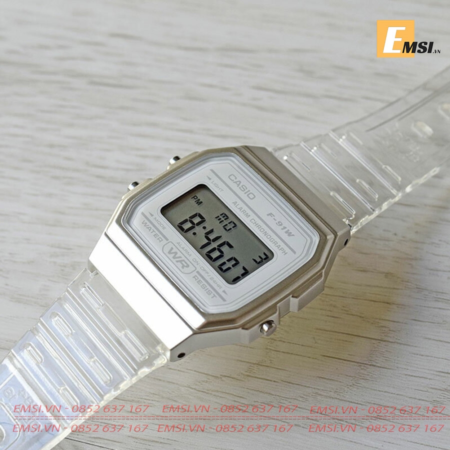 Casio F-91WS-7DF - Đồng Hồ Nữ - Pin / Quartz - Kính Khoáng - Size Mặt 35mm - Bảo Hành 5 Năm - Emsi.vn