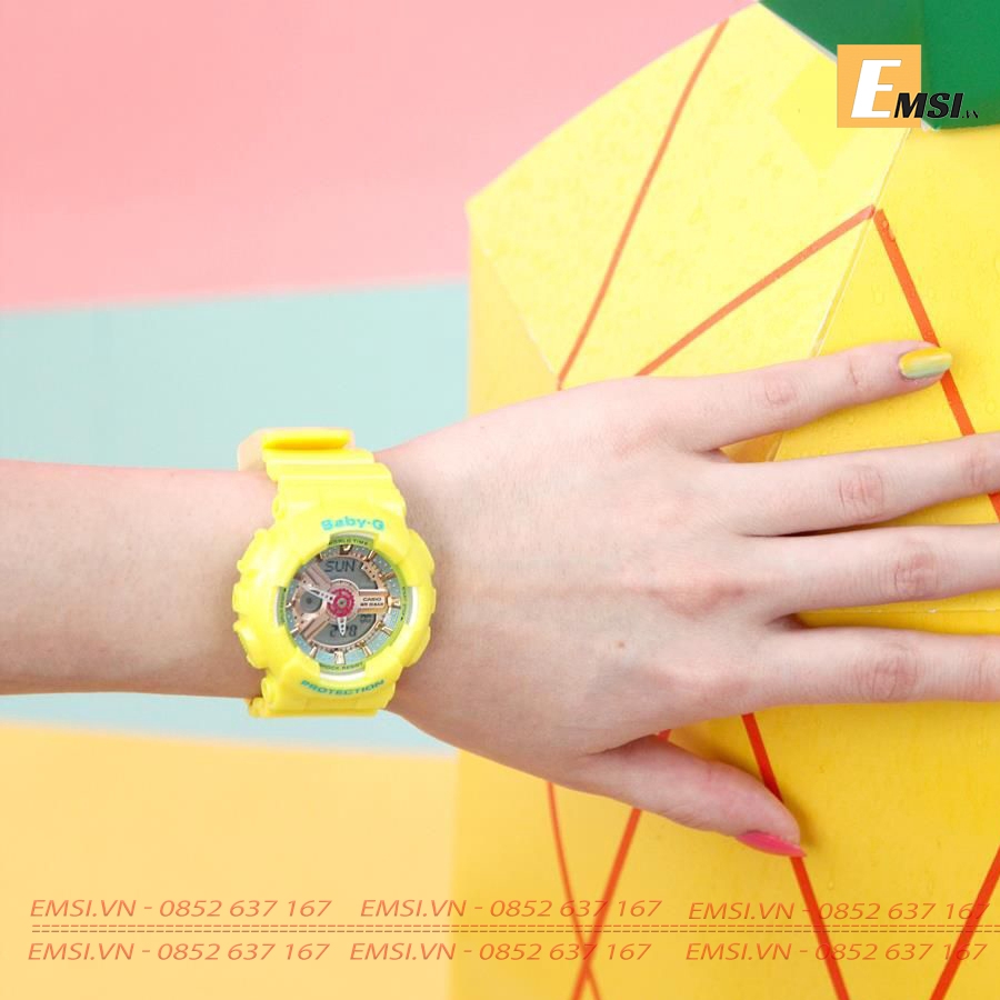 Đồng Hồ Cặp Đôi Casio G-Shock & Baby-G GA-110BC-9ADR & BA-110CA-9ADR Size mặt Nam 51,2mm, Size mặt nữ 43,4mm EMSI.VN